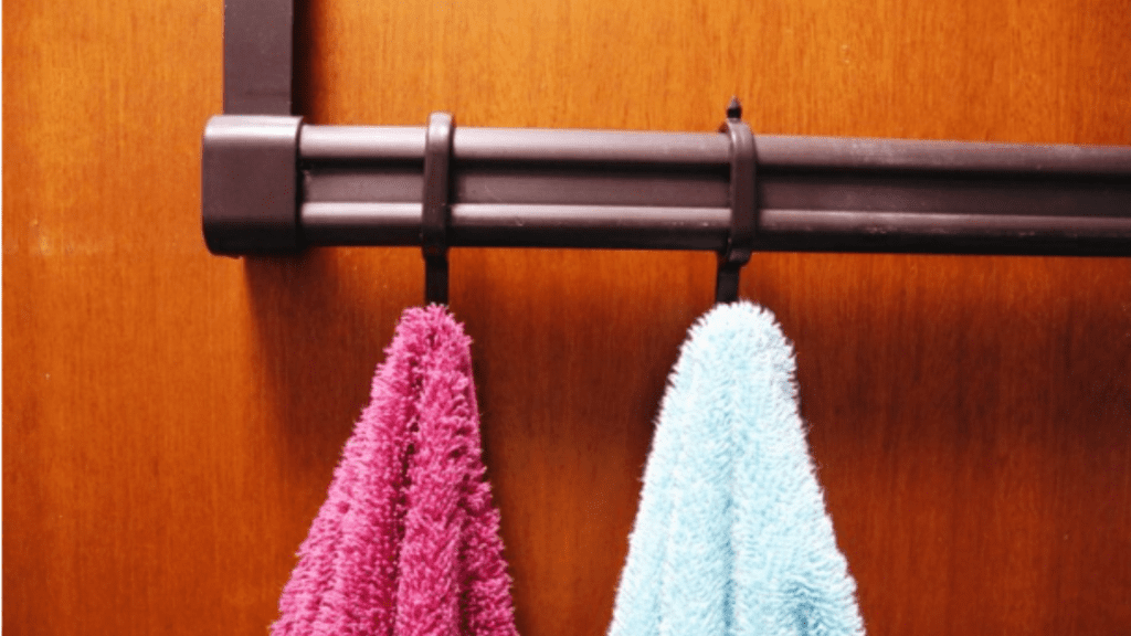 Towel Hooks on Wood